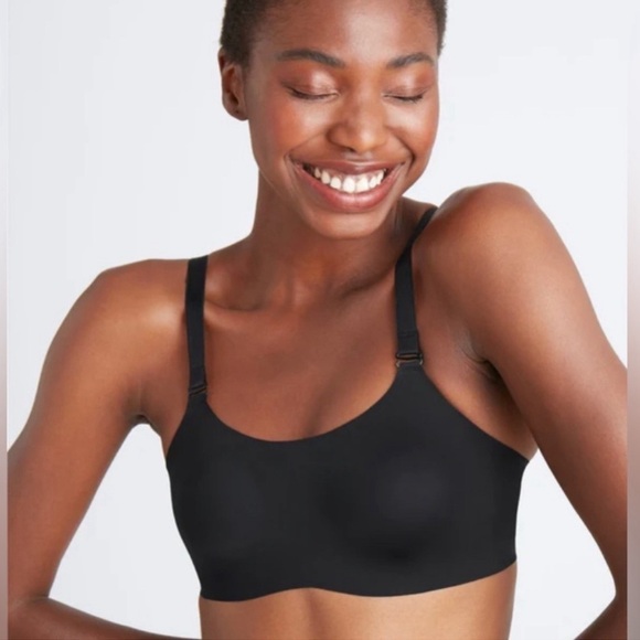 Knix Evolution Bra Seam Free Reversible Bonded Black Tan Size 8 Seamless Minimal - Picture 1 of 11